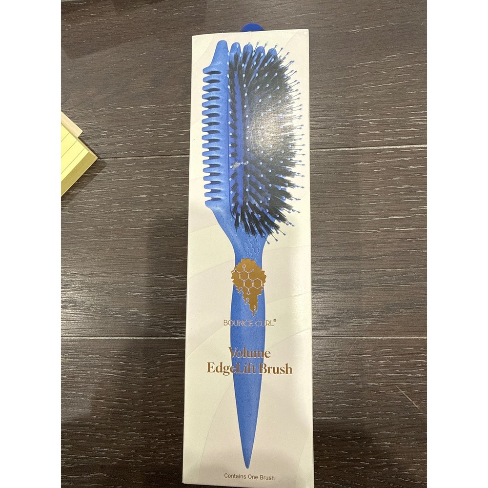 Bounce Curl Define EdgeLift Brush Blue Volume Styling Hair Brush for Curls